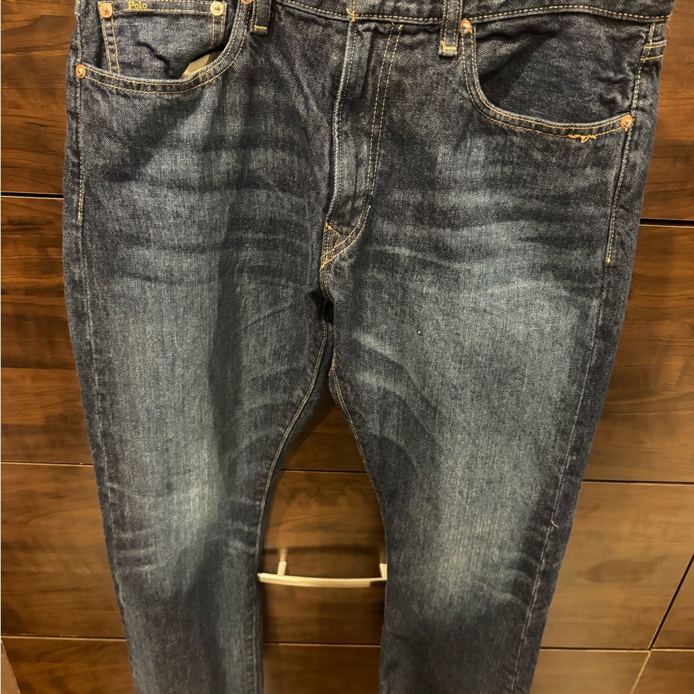 Ralph Lauren Dark Blue Varick Straight Jeans